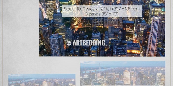 1500x1500 Beautiful New York City skyline with urban skyscrapers at sunset Wall  Mural, NYC Photo Mural, cityscape view wall décor