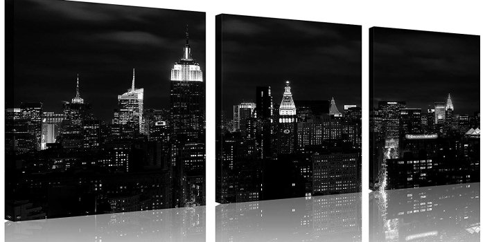 1500x1200 QICAI Wall Art Painting Beautiful New York City Skyline Black & White  Prints On Canvas New York Canvas Black and White Cityscape The Picture nyc  City