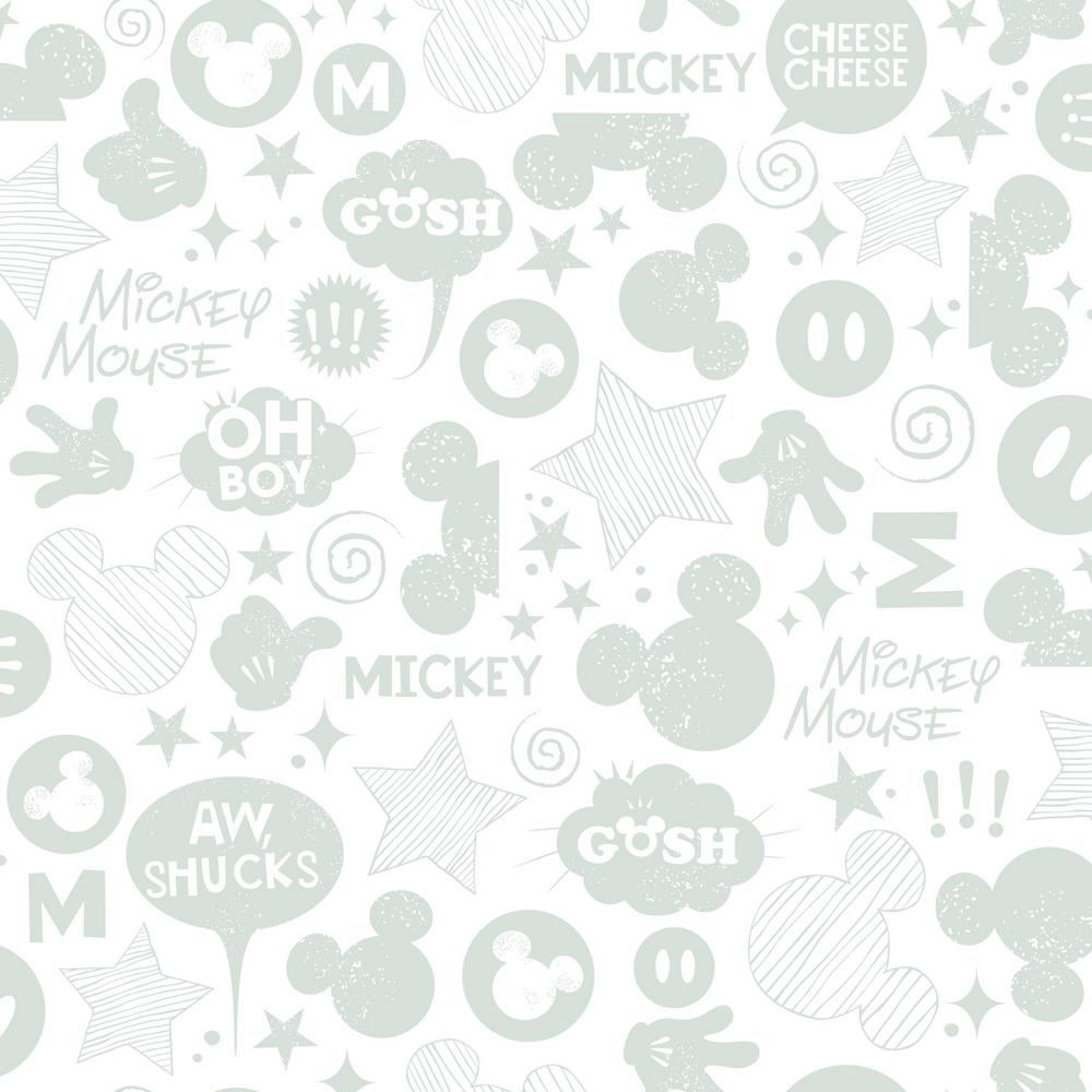 1000x1000 RoomMates 28.18 sq. ft. Mickey Mouse Icons Peel and Stick Wallpaper