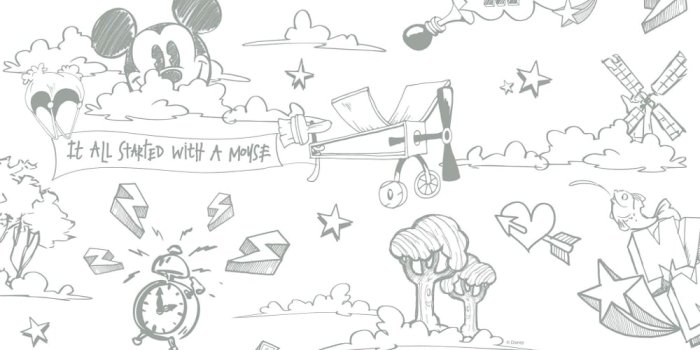 1000x1000 Galerie Official Disney Mickey Mouse Pattern Pencil Cartoon Childrens  Wallpaper MK3014-4