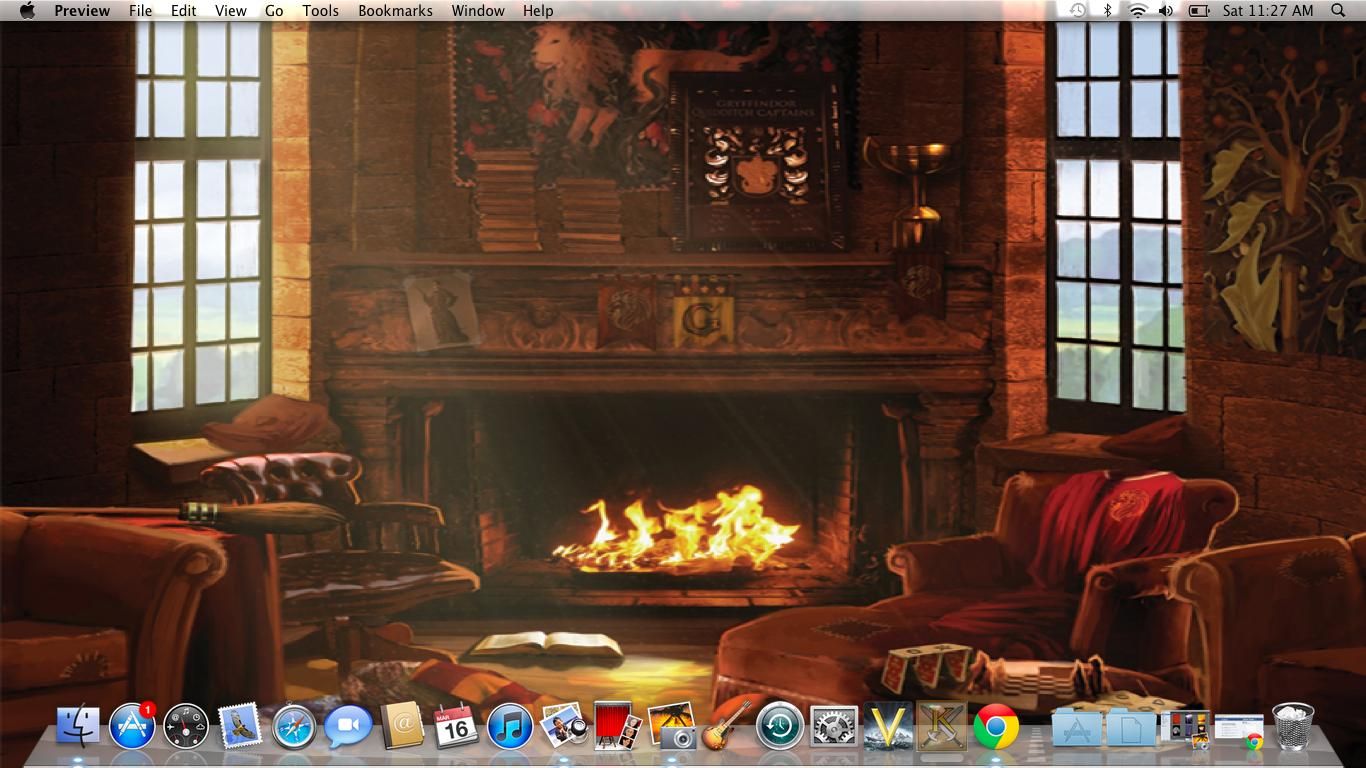 1366x768 Gryffindor common room pottermore wallpaper