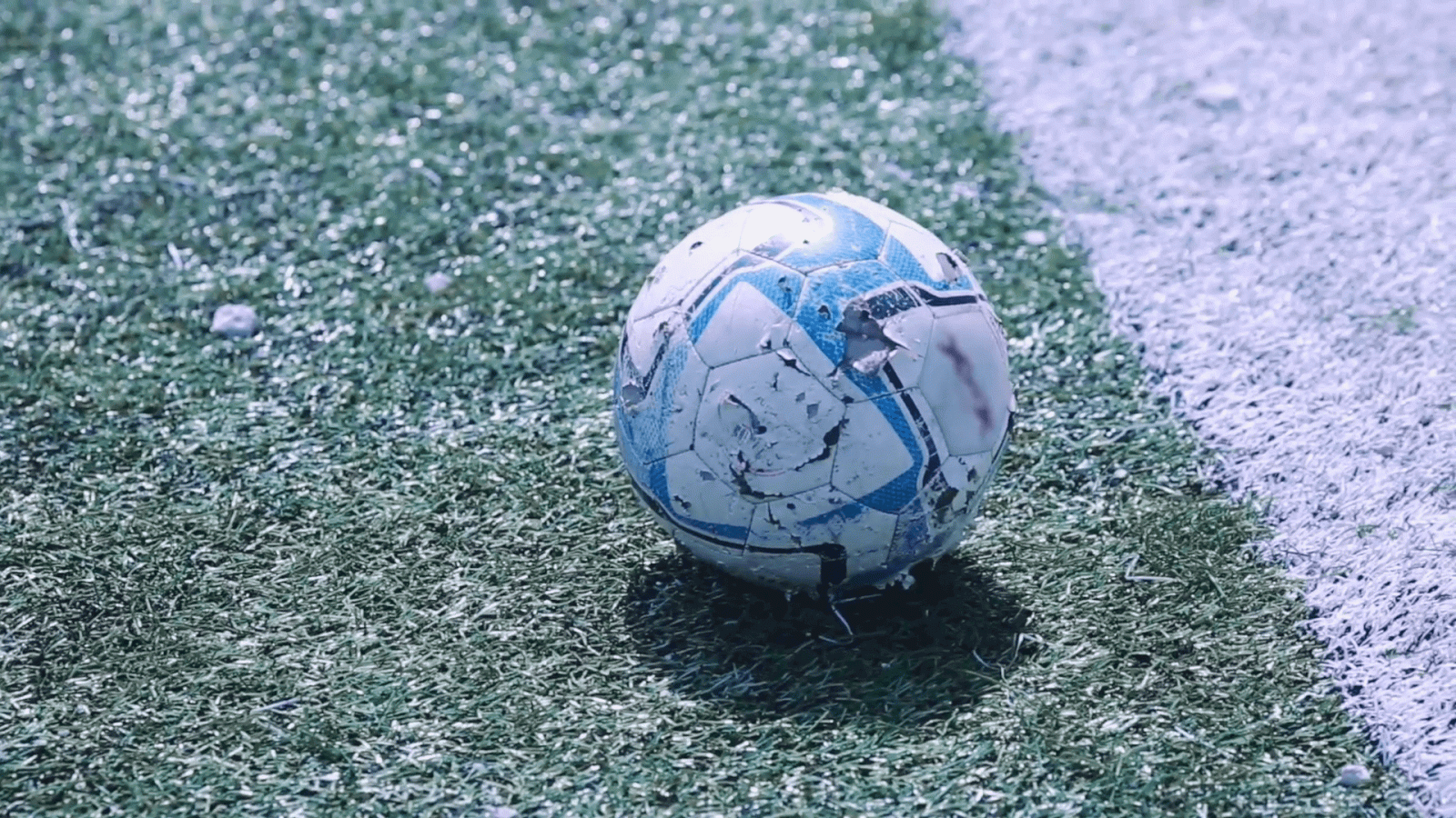 1920x1080 Old soccer ball on the field Stock Video Footage - Storyblocks Video