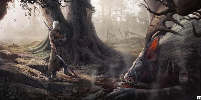 2560x1024 The Witcher 3 - Wild Hunt (forest fanart) HD wallpaper download