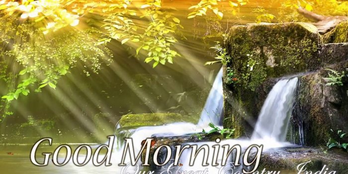 1280x720 Good Morning Wallpaper Video Download - Waterfall Beautiful Nature