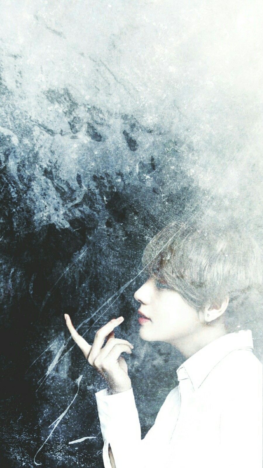 900x1600 Taehyung bts V wallpaper background samsung iphone android blue