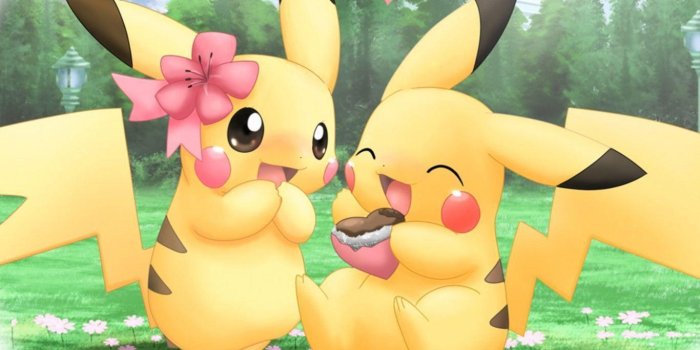 1366x768 Pikachu Pokemon Cute Couples Hd Wallpaper | Wallpapers Collection