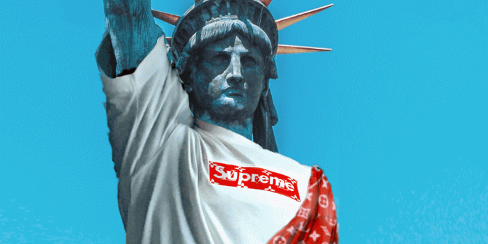 1500x2668 Supreme x LV collaboration memorial】 The Statue of Liberty