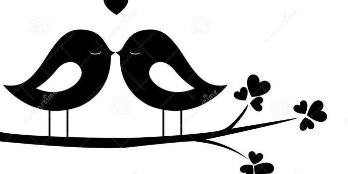 1300x1390 Love birds clipart black - ClipartFest | Craft Quotes, Images, Fonts