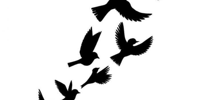 930x1026 Flying Bird Silhouette Stencils | Tab Wallpapers