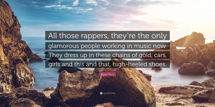 3840x2160 Bryan Ferry Quote: “All those rappers, they're the only glamorous