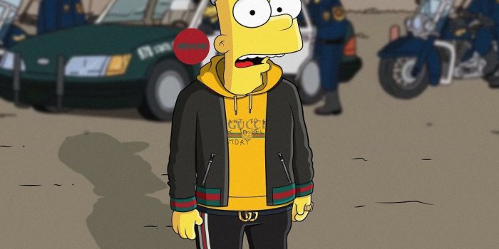 1080x1080 Bart Simpson Wearing Brands Wallpapers - Top Free Bart Simpson