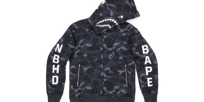 1920x1200 A Bathing Ape Nbhd Camo Shark Hoodie Black for men