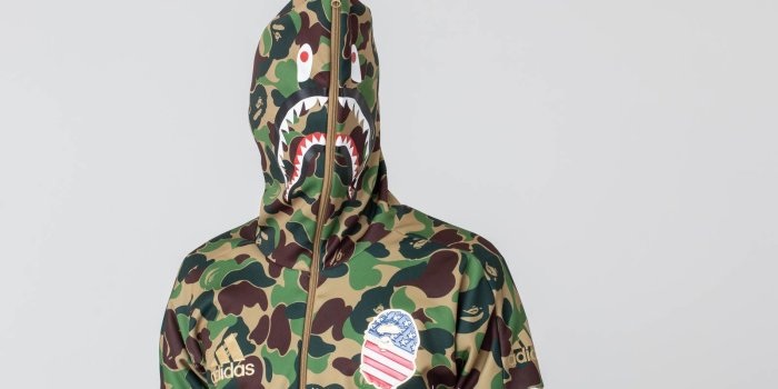 1600x900 adidas x BAPE Shark Hoodie Multicolor | Footshop
