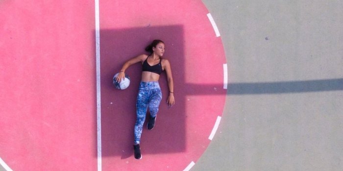 1080x1920 Girl, pose, playground, basketball, shadow 1080x1920 iPhone 8/7/6/6S