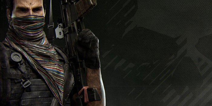 1332x850 Wallpaper gun, Ghost, soldier, weapon, man, rifle, Tom Clancy's