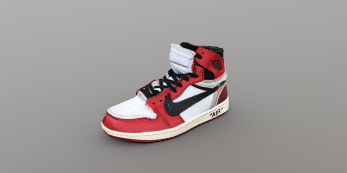1920x1080 Off-White x Nike Air Jordan 1 Shoe - Buy Royalty Free 3D model by