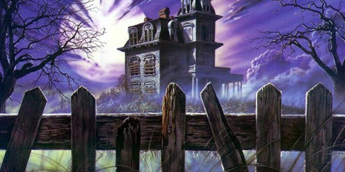 1024x768 Haunted House - Halloween Wallpaper