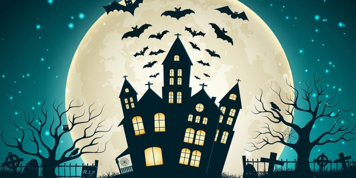 1149x800 Haunted House Halloween Free Wallpaper download - Download Free