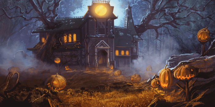 1920x1073 Haunted House on Halloween Wallpaper and Background Image