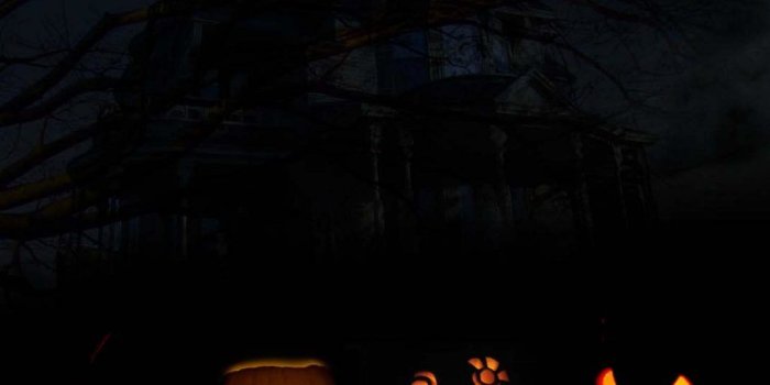 1024x1024 Halloween Haunted House Wallpaper 62+ - hdwallpaper20.com