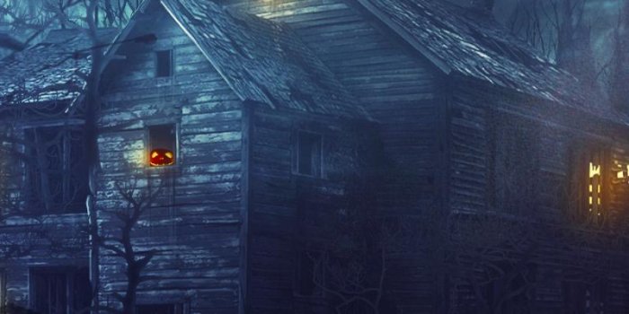 800x1280 Halloween Haunted House HD wallpaper download