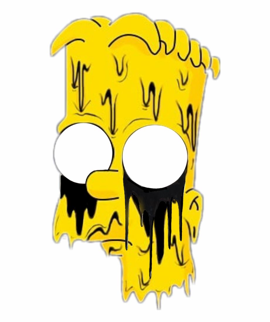 920x1100 Simpson Gangsta Cartoons Png - Trippy Bart Simpson Drawing
