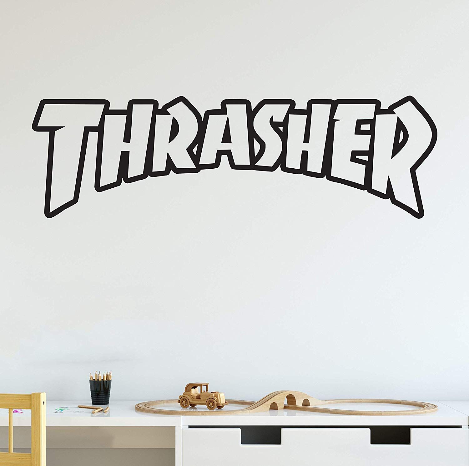 1500x1492 Amazon.com: Skateboarding Magazine Logo Wall Decal - Skateboard Logo