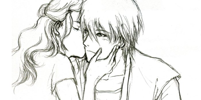1920x1200 Love Anime Sketch at PaintingValley.com | Explore collection of Love