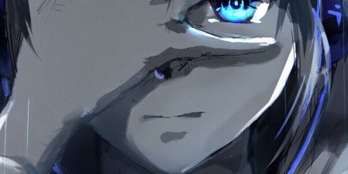 750x1334 Download 750x1334 Anime Boy, Hoodie, Blue Eyes, Headphones, Painting