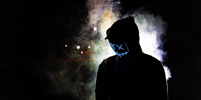 5120x2880 5120x2880 Backlit Mask Hoodie Guy 5k 5k HD 4k Wallpapers, Images