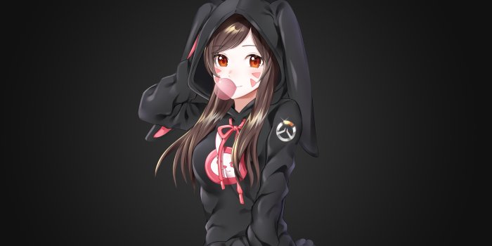 3840x2160 Hoodie Tomboy Long Hair Headphones Anime Girl