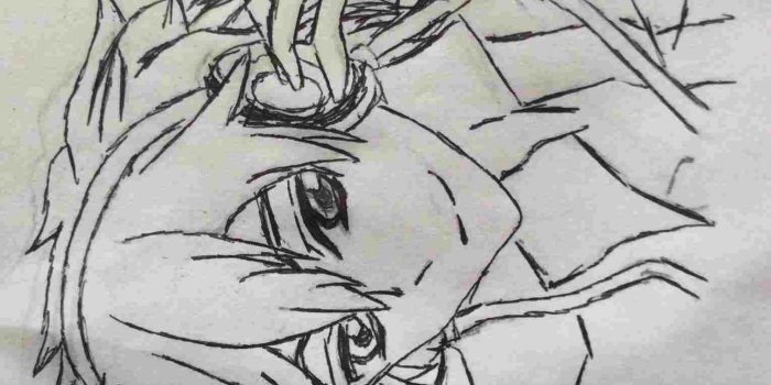 1529x2048 Hoodie Headphone Anime Boy Drawing