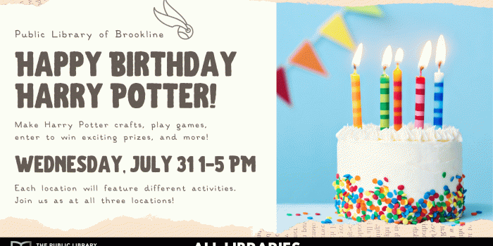 1920x1080 Harry Potter Birthday 2019 (1) | Public Library of Brookline