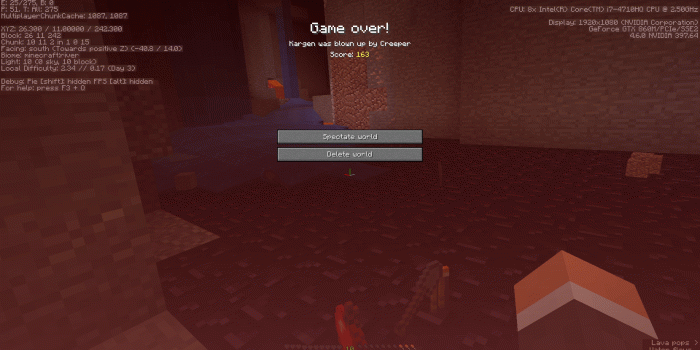 1920x1080 MC-130260] Creepers jumping off cliffs explode near instantly. - Jira