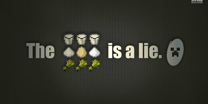 1600x900 The Minecraft is a Lie - Minecraft Wallpaper (38672968) - Fanpop