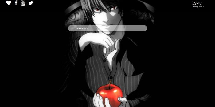 1919x971 Light Yagami Wallpaper Theme Google Chrome - New Tabsy