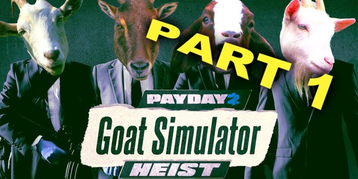 1920x1080 Goat Simulator - Payday 2 DLC Funny Moments - It's Poop Again!