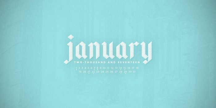 2560x1440 January 2017 Desktop Calendar Wallpaper | Paper Leaf