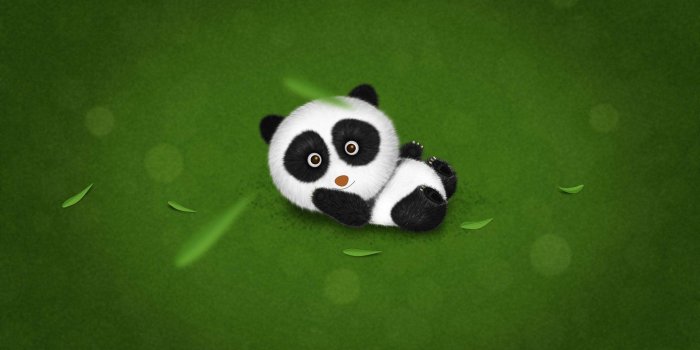 1920x1200 Cute Animated Panda Wallpaper