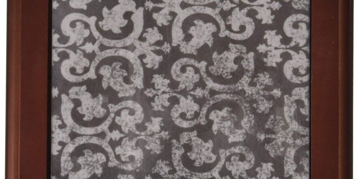 1500x1498 Amazon.com: 3dRose ft_151435_1 Grunge Dark Gray Damask Silver Grey