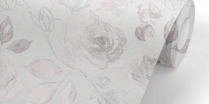 2000x2000 Ivy's Vintage Ivory Floral Removable Wallpaper