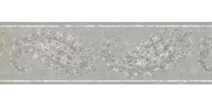 1200x900 Prepasted Wallpaper Borders - Teal Silver White Floral Wall Paper Border