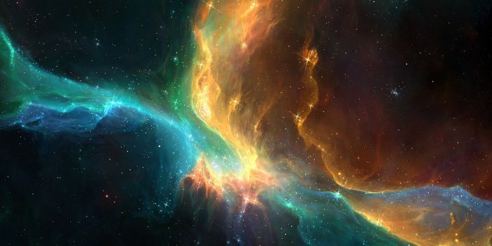 2000x1129 space, Colorful, Galaxy, Stars, Artwork, Fantasy Art, Digital Art