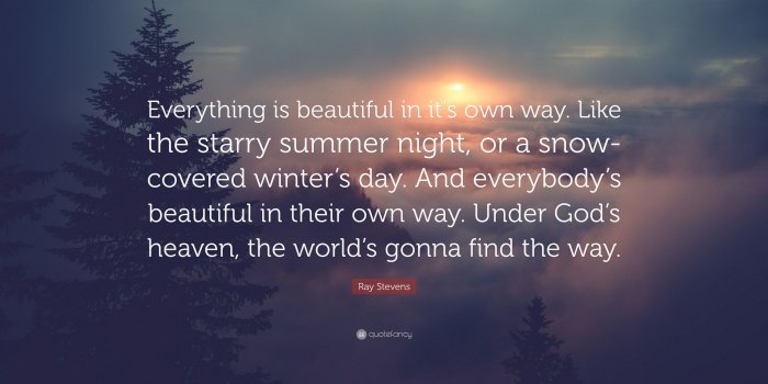3840x2160 Ray Stevens Quote: “Everything is beautiful in it's own way. Like