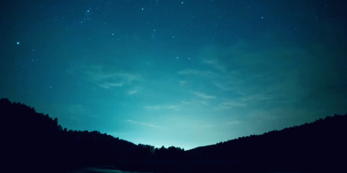 1920x1080 Stars over the lake at summer night on dark sky. Starfall. Amazing milky  way galaxy with big amount of stars. Star trails, beautiful blue night,  Star