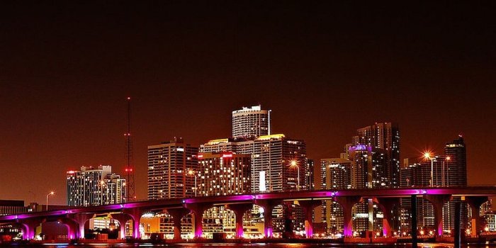 1024x768 Nights Tag wallpapers: Night Water Nights Blue Sky Wallpaper. Miami