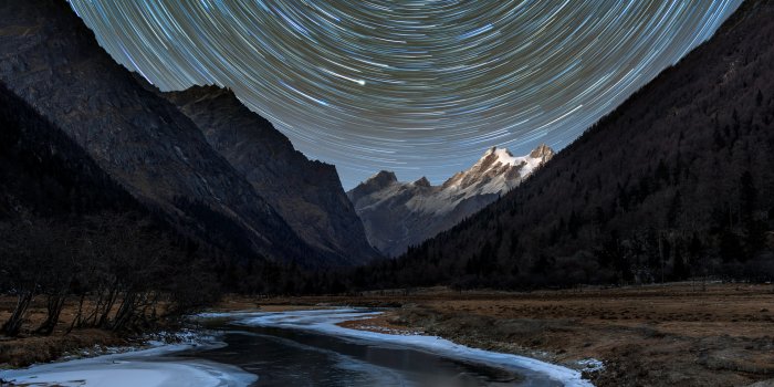 3840x2563 winter night sky in china 4k wallpaper and background