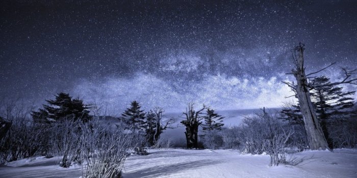 1200x800 Snow Landscape Stars Nature Night Sky Winter Beautiful Wallpapers