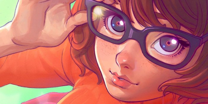 1332x850 Wallpaper girl, face, glasses, art, Scooby-Doo, Velma Dinkley, velma