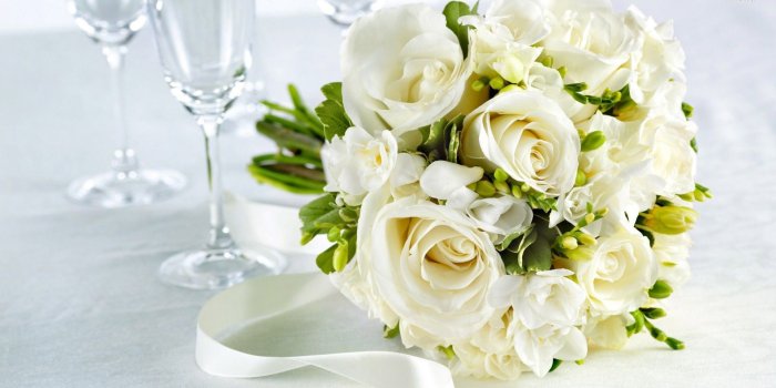 1920x1080 White Roses Bouquet wallpaper - Flower wallpapers - #28773